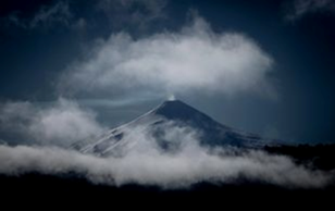 Vista del Volcán Villarrica desde Monte Aliwen